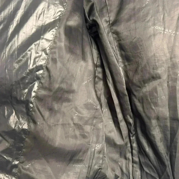 Donna Karan Black Down Puffer with Large  Collar/Hood Neckline M/L - Picture 11 of 16